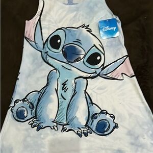 NWT Disney White and Blue Graphic Swing Tank Dress